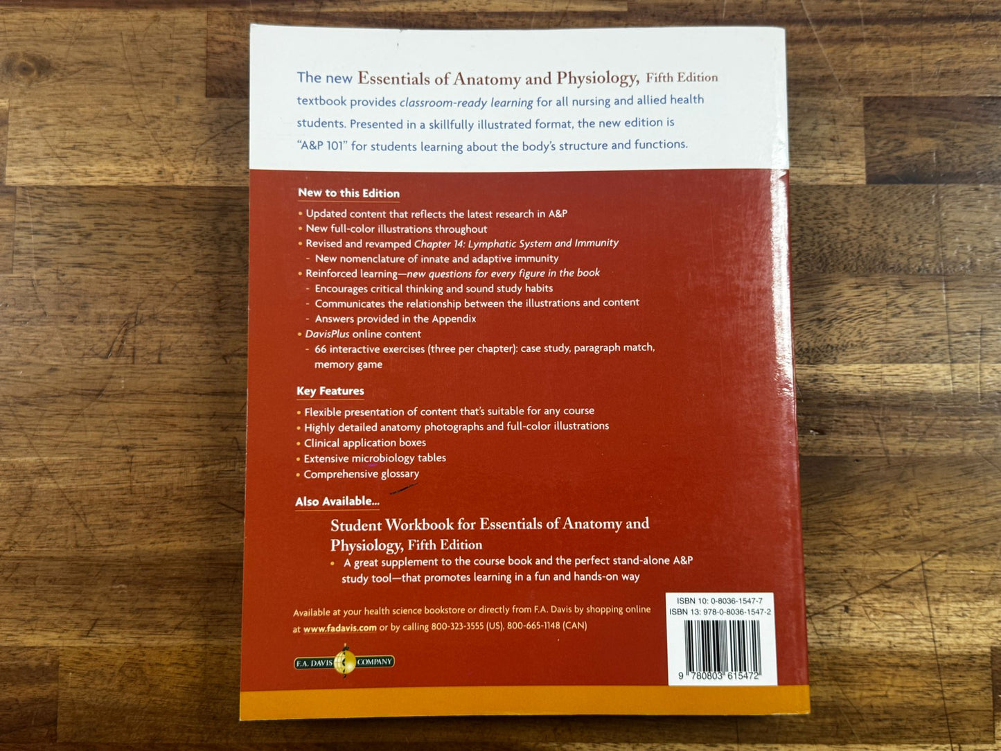 Essentials of Anatomy and Physiology Fifth Ed (Comp Cpy)