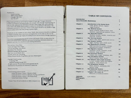 Lyrical Life Science Volume 3 The Human Body