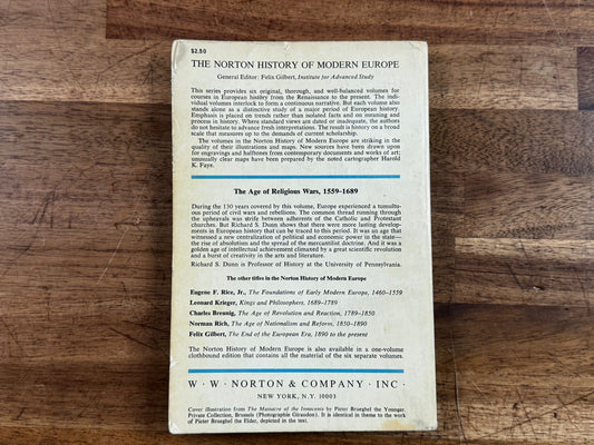 The Age of Religious Wars 1559-1689 by Richard S. Dunn