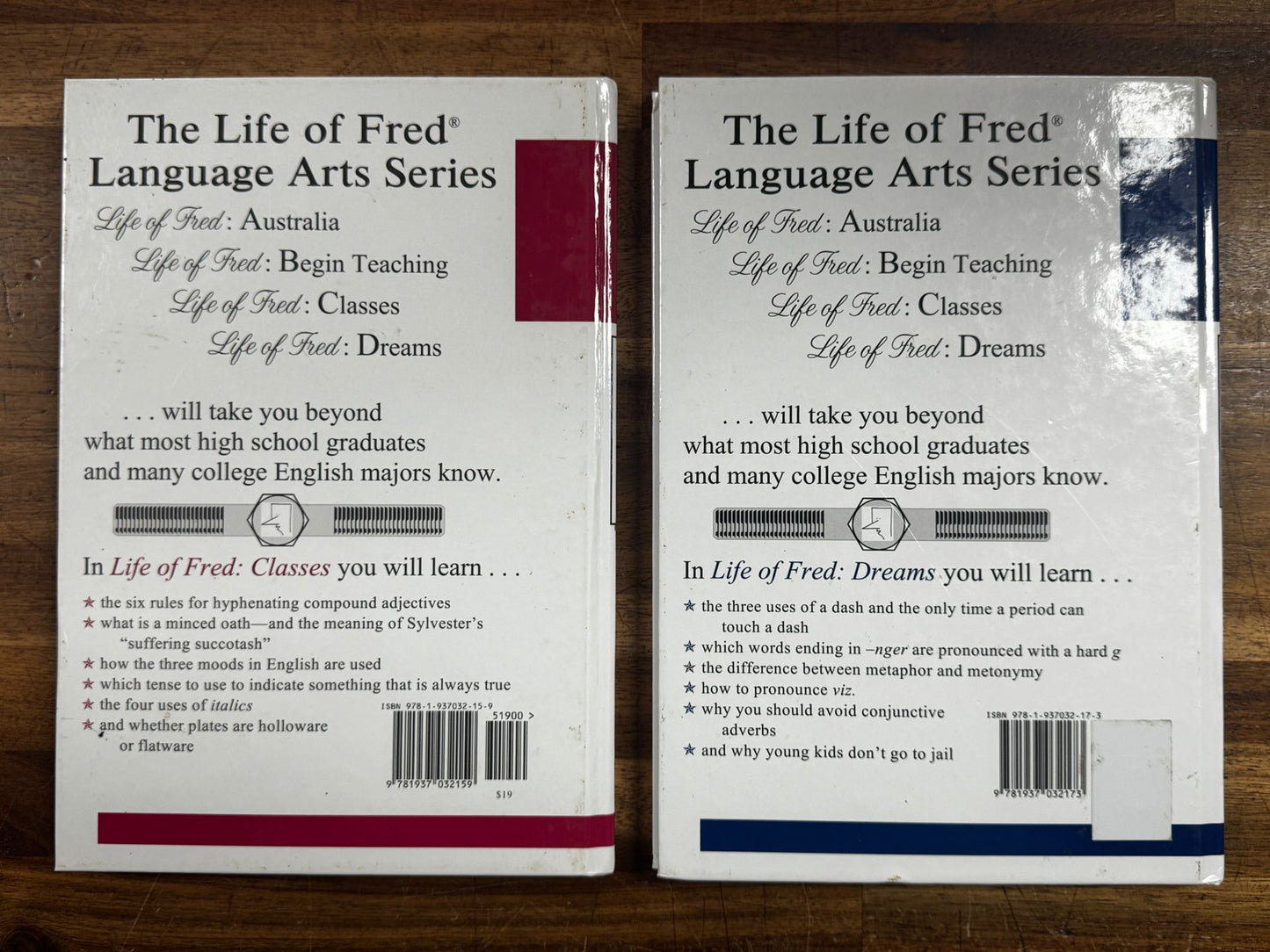 Life of Fred English Language Arts LOT of 4
