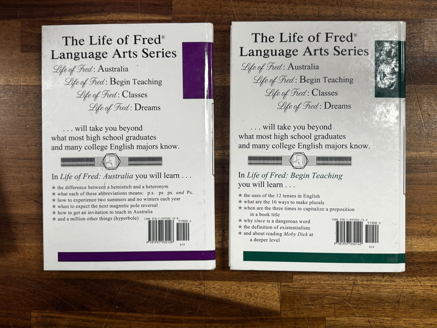 Life of Fred English Language Arts LOT of 4