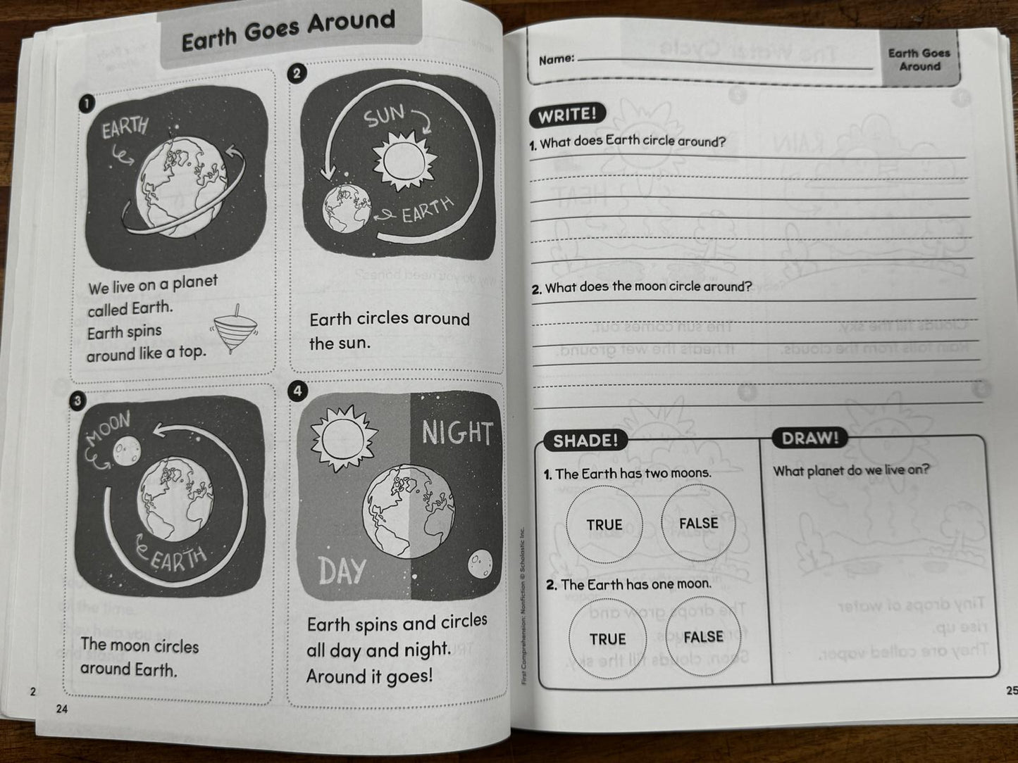 Scholastic • First Comprehension: Nonfiction Activity Book