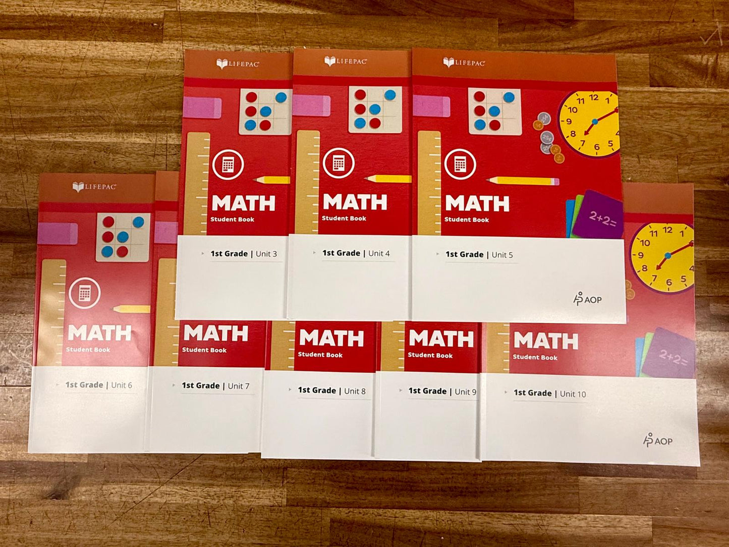 LIFEPAC Math Grade 1 — Teacher’s Guide & Units 3–10 (Student Worktexts)