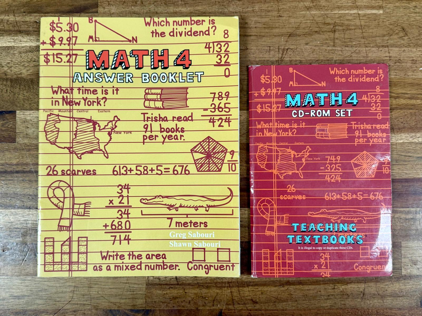 Teaching Textbooks Math 4 CD-ROM Set & Answer Booklet SET