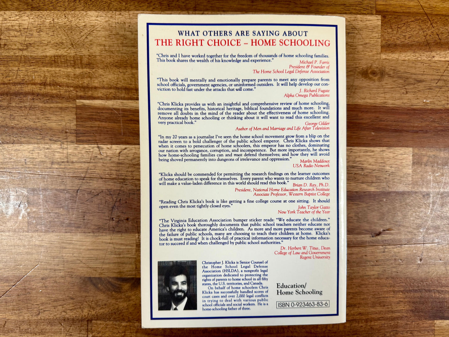 The Right Choice: Home Schooling – Christopher Klicka