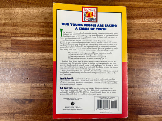 Right from Wrong – Josh McDowell