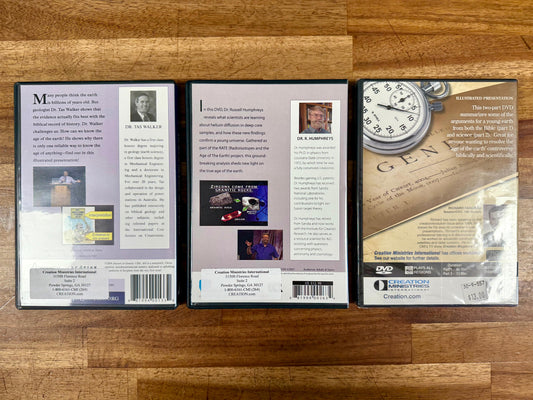 Creation Ministries International – DVD Lot of 3: Age of the Earth