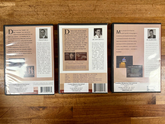 Creation Ministries International – DVD Lot of 3