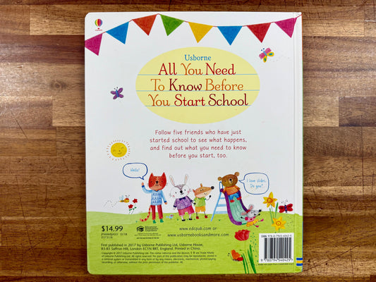 All You Need to Know Before You Start School – Usborne Board Book