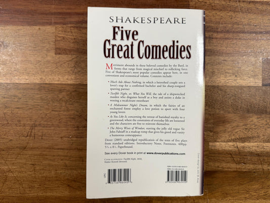 Five Great Comedies by Shakespeare: A Timeless Collection of Shakespeare's Best Comedies
