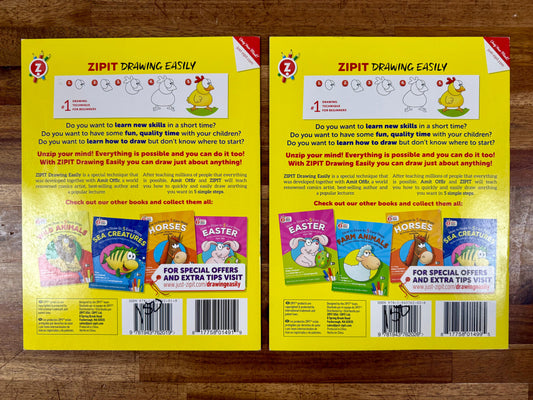 How to Draw in 5 Easy Steps – Lot of 2: Farm & Wild Animals