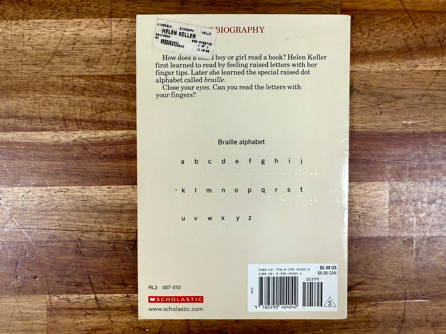 Helen Keller (Scholastic Biography) – Margaret Davidson