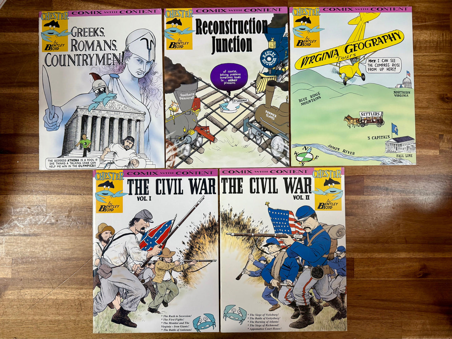 Chester Comix with Content — Lot of 29 by Bentley Boyd: Homeschool History & Economics