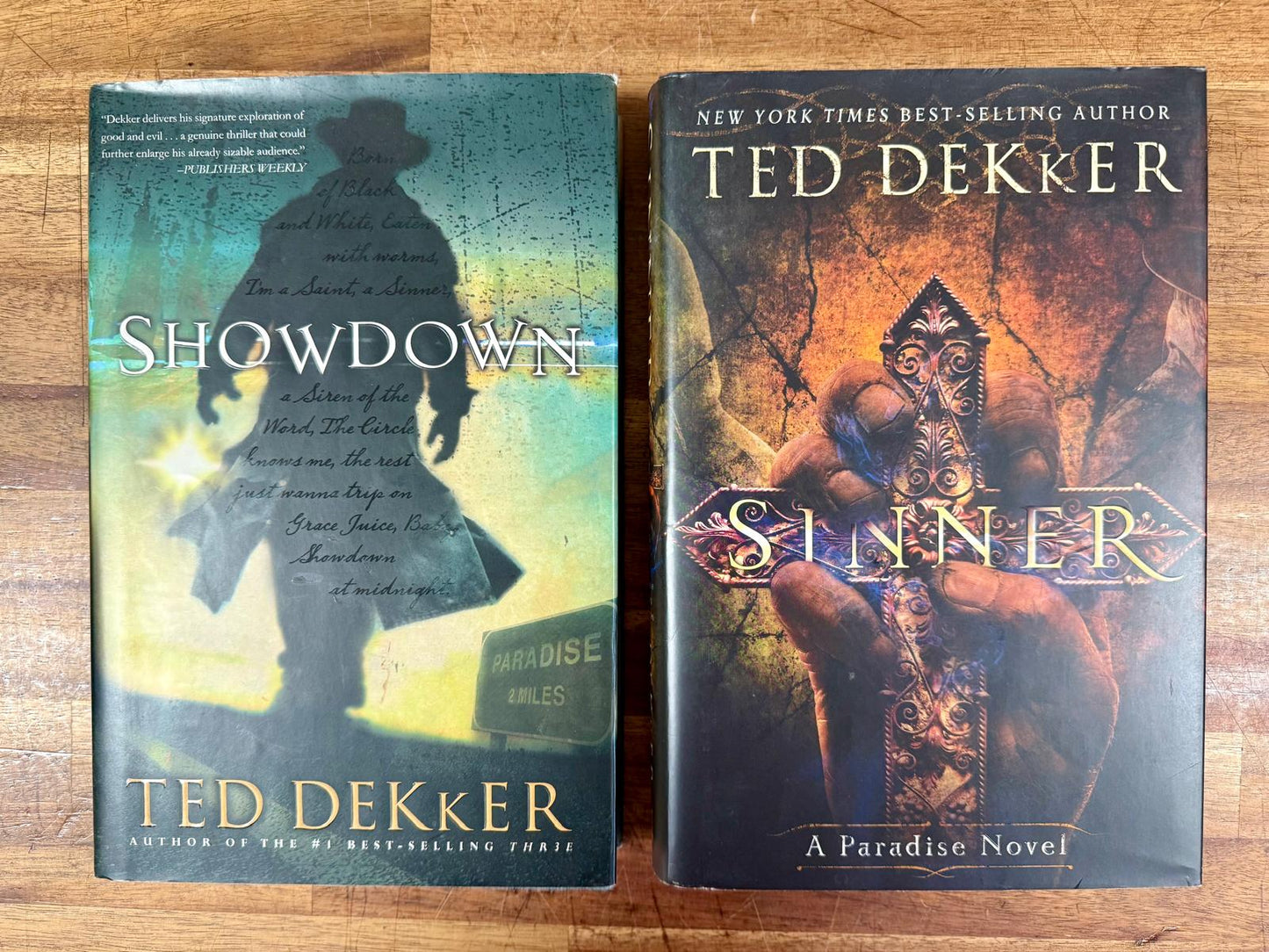 Ted Dekker Book Lot of 2: Sinner & Showdown – Mystery, Thriller, Suspense