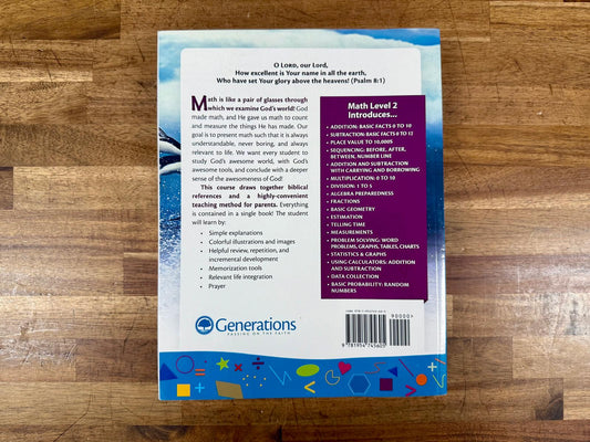 Generations Math 2: God's Wisdom in Numbers Workbook