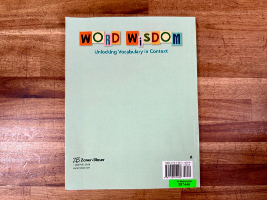 Zaner-Bloser Word Wisdom: Unlocking Vocabulary in Context