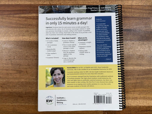 IEW Fix It! Grammar: Frog Prince, or Just Deserts – Book 3