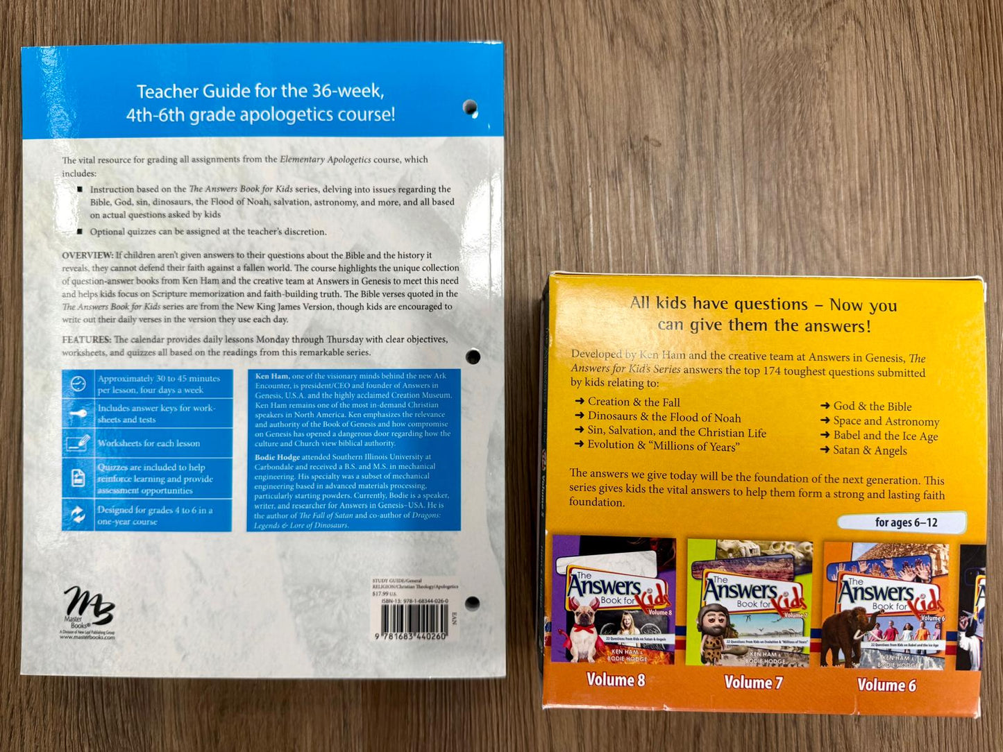 Master Books: Elementary Apologetics – Teacher Guide + Answers for Kids Box Set