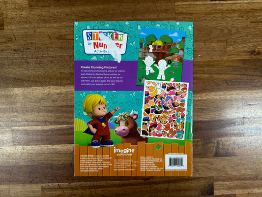 Fisher-Price Little People: Sticker by Number Activity Book – Over 120 Stickers