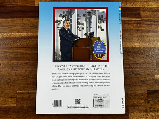 Presidential Libraries Dover Coloring Book - Like New