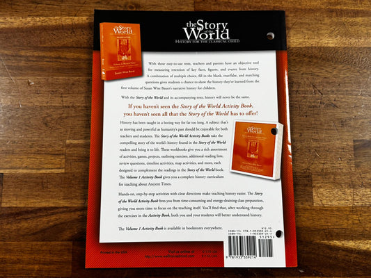 Story of the World Vol 1 Ancient Times Tests & Answer Key - Like New