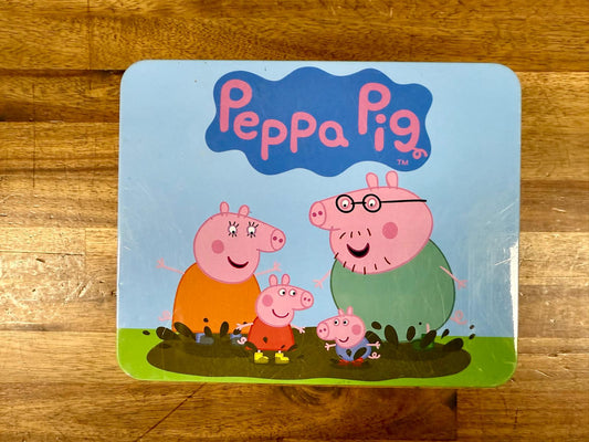 Peppa Pig 24 pc Puzzle in Metal Lunch Box Tin - Complete & Clean