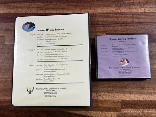 IEW Student Writing Intensive Group C SET:  CDs & Seminar Binder