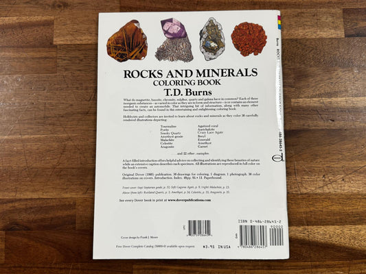 Dover Coloring Book Rocks & Minerals