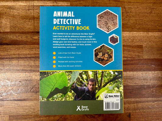 Animal Detective Activity Book w. Stickers - Bear Grylls NEW