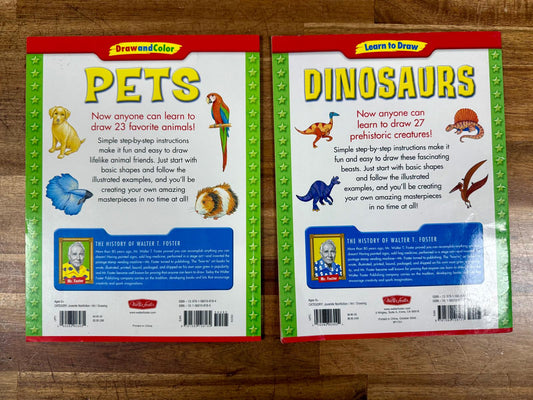 Learn to Draw Lot of 2: Dinosaurs & Pets: Step-by-step Instructions SET