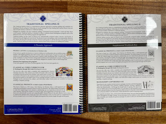 MP Traditional Spelling II Teacher Manual & Wrkbk Key