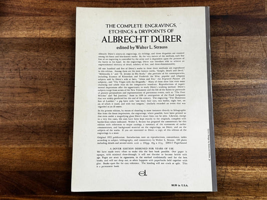 Cmplt Engravings, Etchings & Drypoints of Albrecht Durer