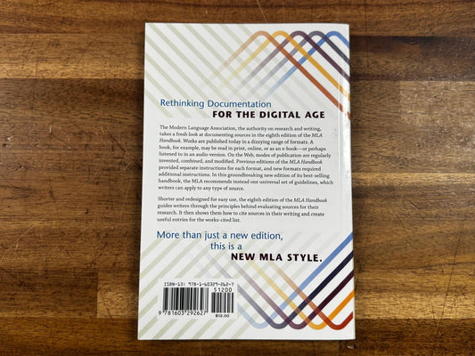 MLA Handbook Eighth Edition