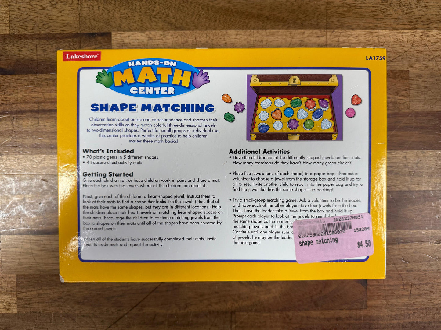 Lakeshore HANDS-ON MATH CENTER: Shape Matching