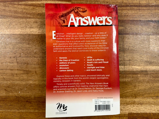 MB The New Answers Book: Over 25 Questions on Creation