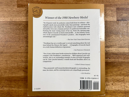 Lincoln: A Photobiography - Russell Freedman Newberry Award