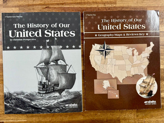Abeka History of Our United States Gr 4 4th Ed Text & Keys Set