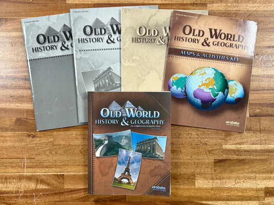 Abeka Old World History and Geography 4th Ed SET of 5