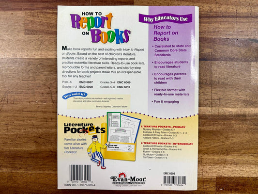 How to Report on Books Grades 3–4 (Evan-Moor EMC 6009)