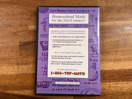 Teaching Textbooks Math 7 CD-ROM: Complete Lessons 1–115