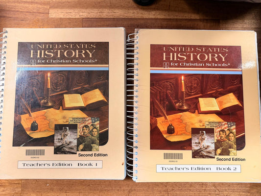 BJU United States History 2nd Ed Teacher's Edition - Books 1 & 2
