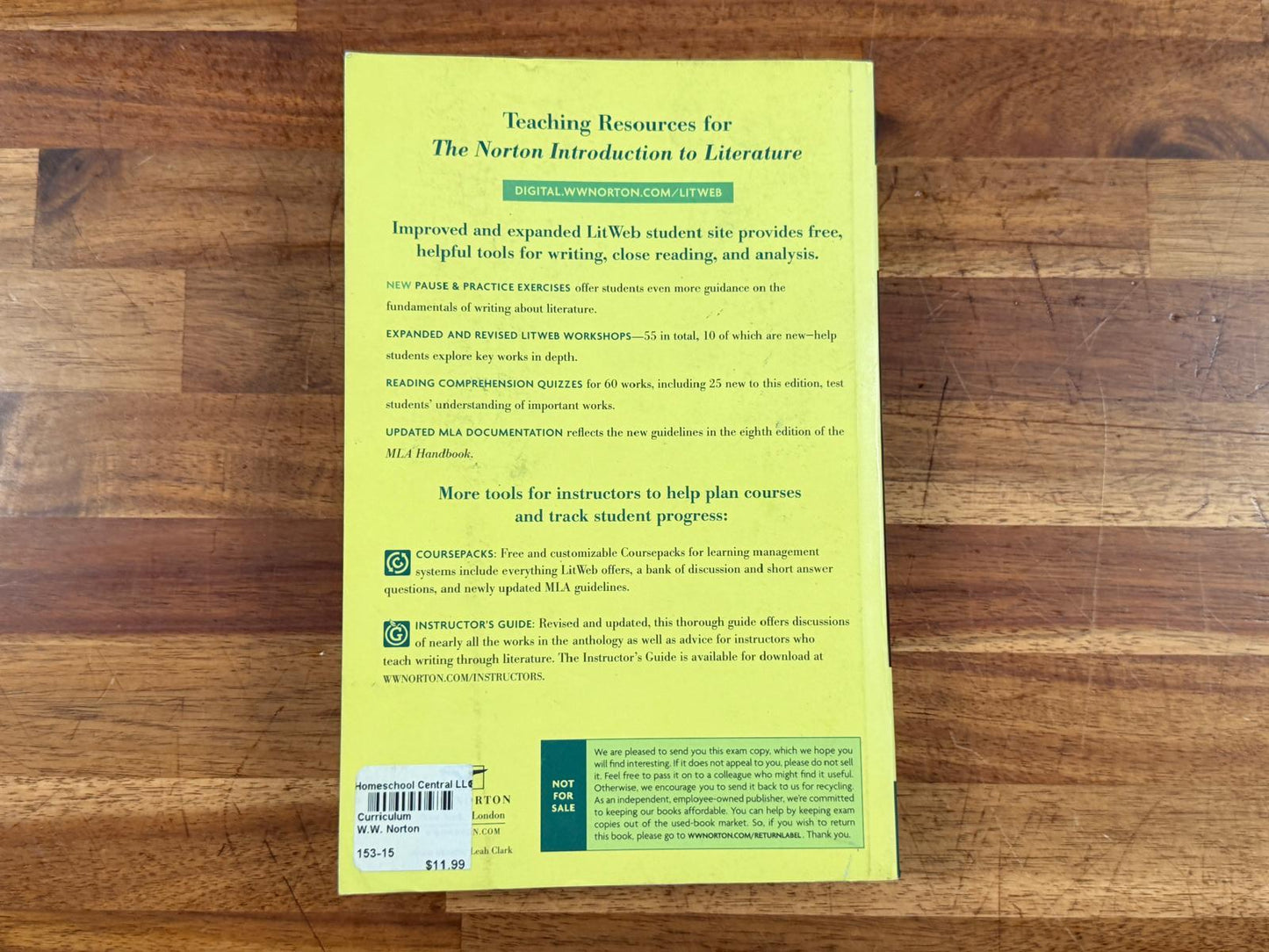 The Norton Introduction to Literature 12th Ed