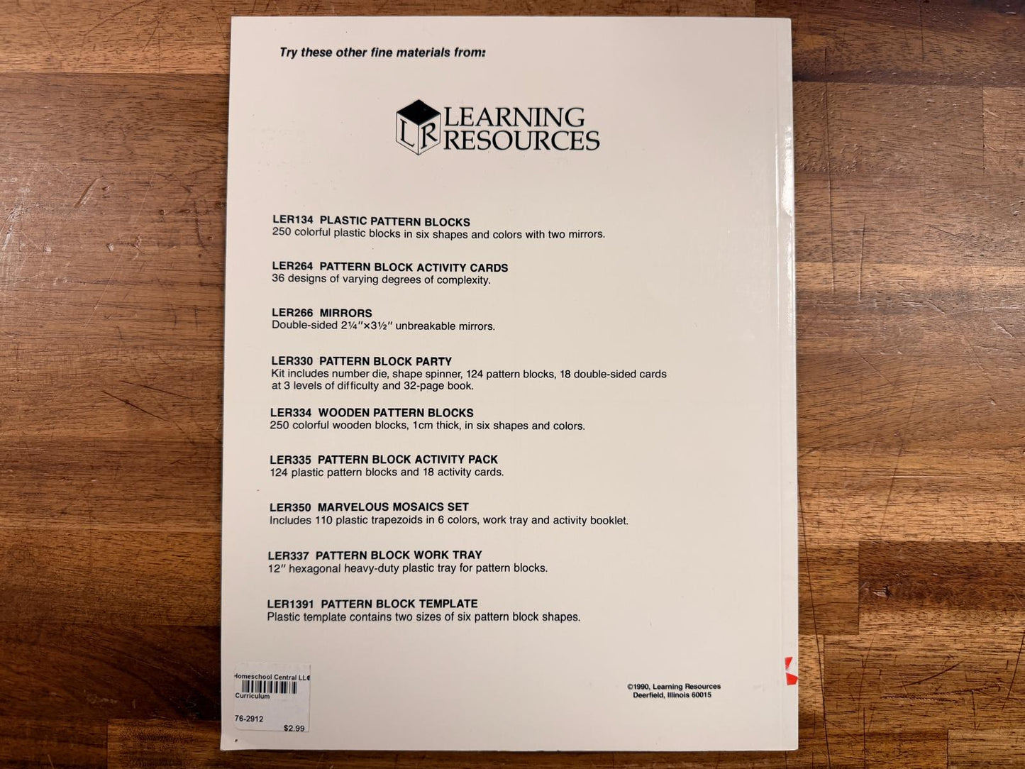 Learning Resources Patternables Workbook (LER336)