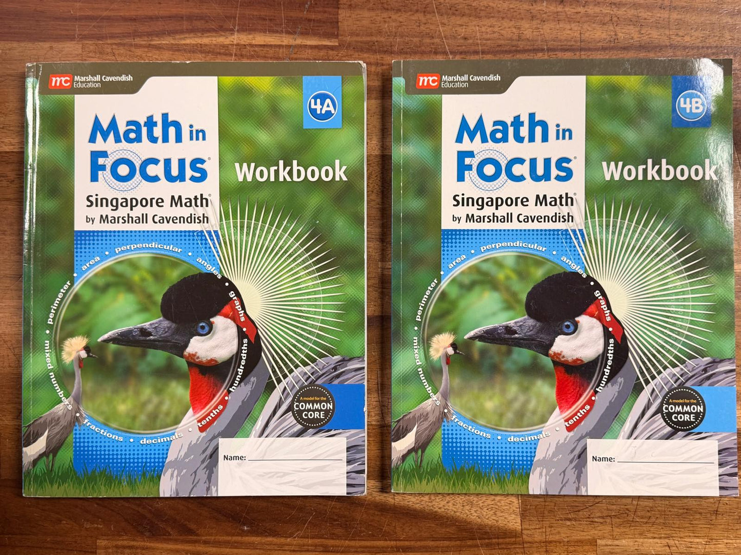 Singapore Math in Focus 4A/4B Textbook & Workbook Set