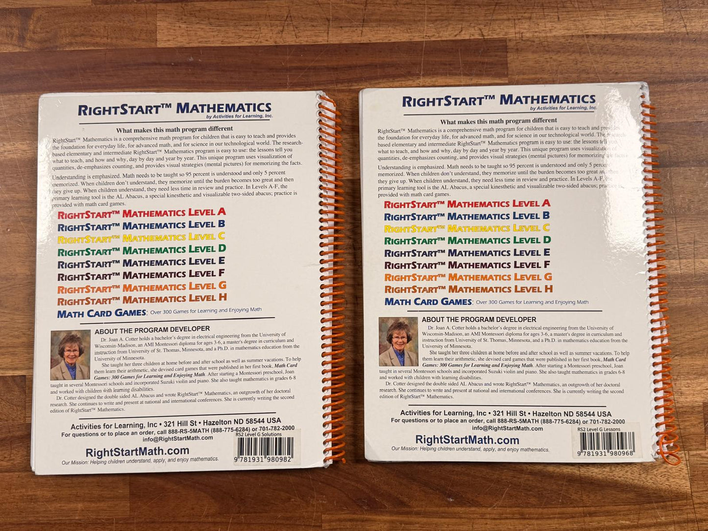 RightStart Mathematics Level G Worksheets 2nd Ed SET