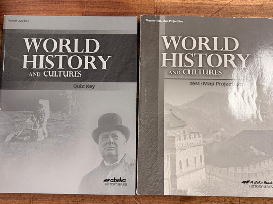 Abeka World History and Cultures LOT of 3 Keys
