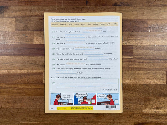 ACE School of Tomorrow Bible Reading 1046 PACE (Like New)