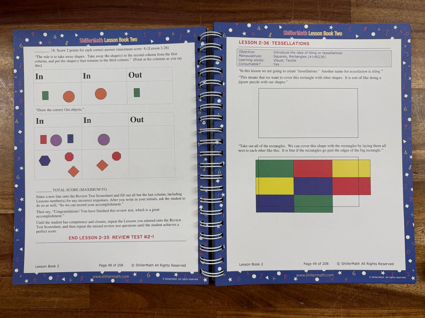 ShillerMath Two SET: Lesson Book & Answer Guide - VG