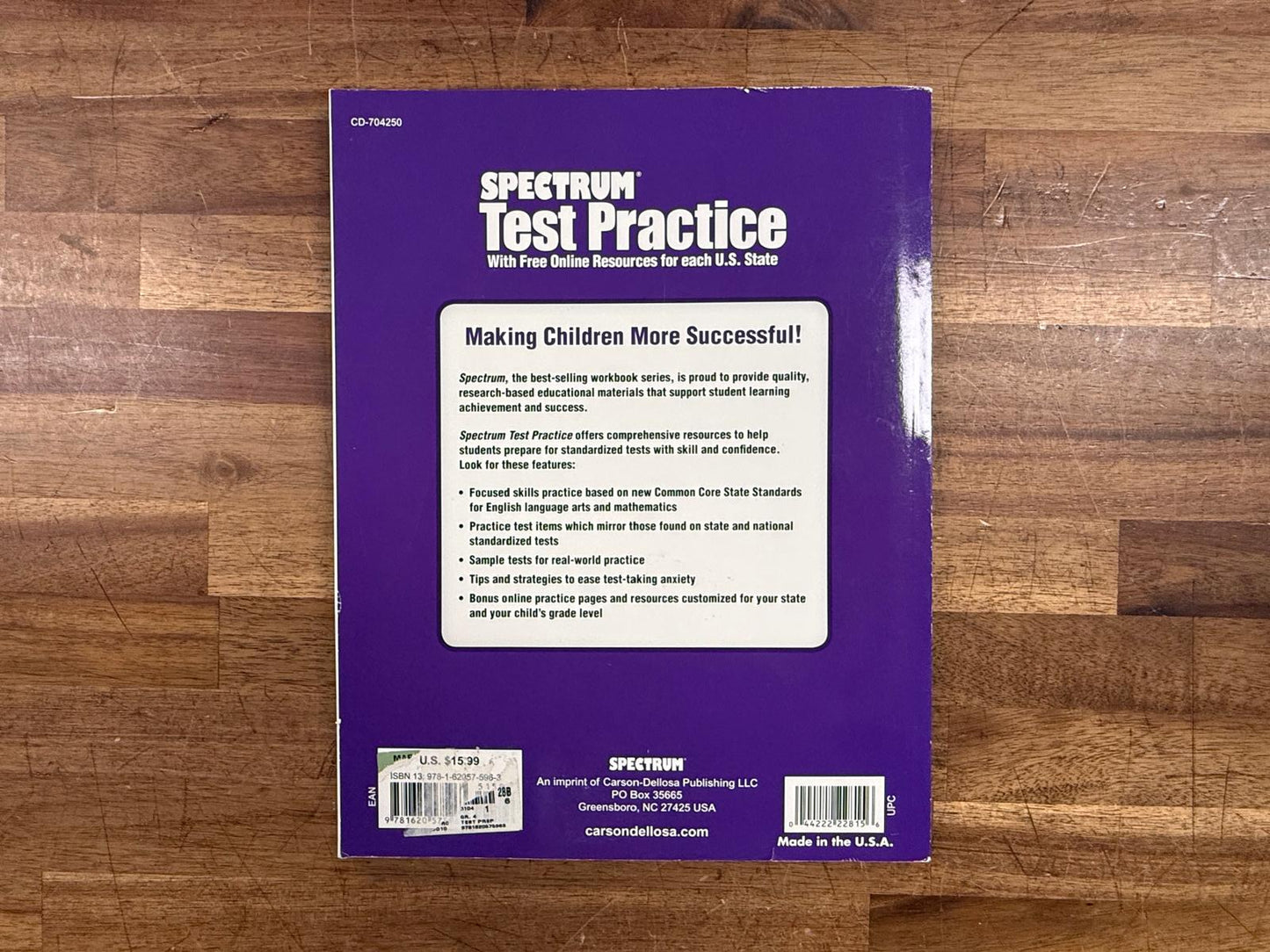 Spectrum Test Practice Grade 4 Workbook (Good & Clean)
