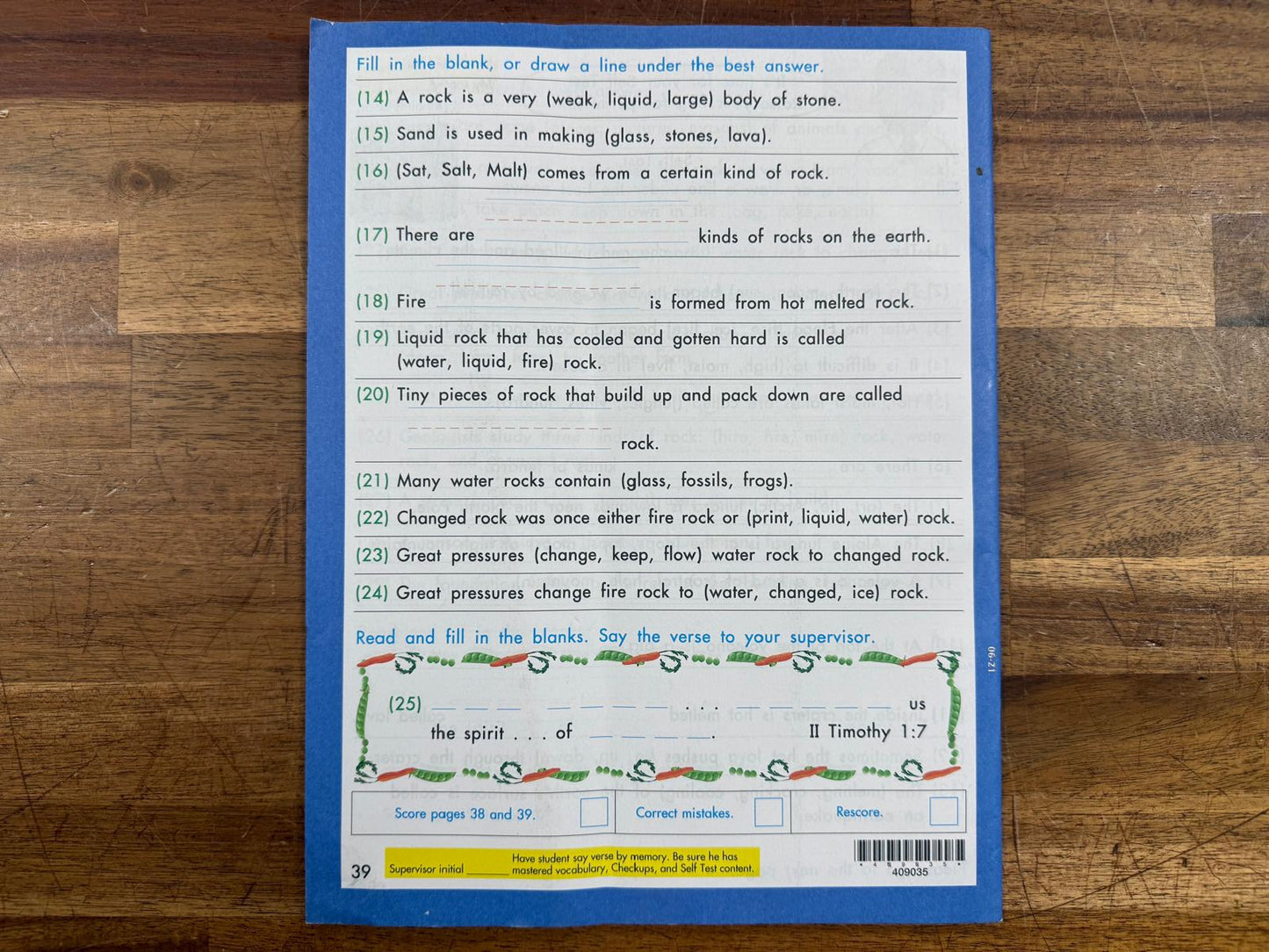 ACE PACE Science 4th Edition Text w. Test 1035 (Good & Clean)